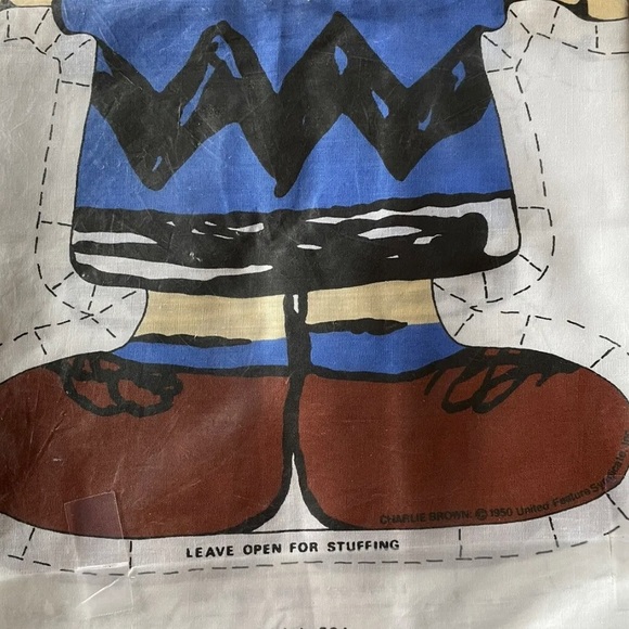 Charlie Brown 1950 Cut Out Pattern For Stuffed Doll Make Your Own Plush - Picture 2 of 3